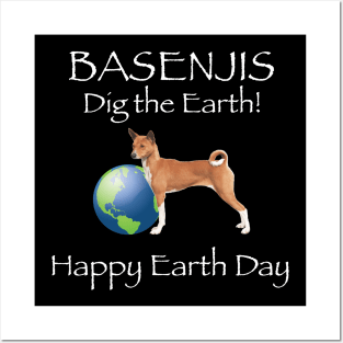 Basenji Happy Earth Day T-Shirt Posters and Art